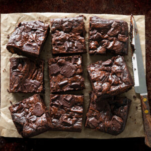 Fudgy Double Chocolate Chunk Brownie