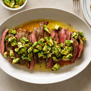 Skirt Steak w Avocado Chimichurri