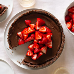 Dark Chocolate & Strawberry Tart